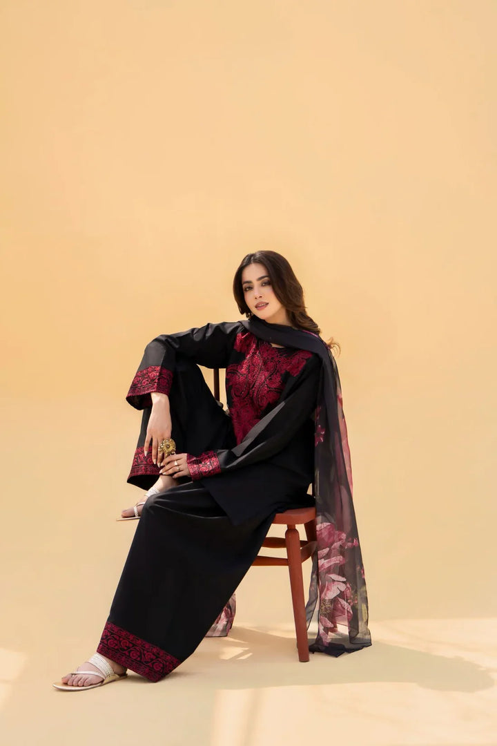 Zaroon - Dhanak 3-Piece Unstitched Embroidered Suit