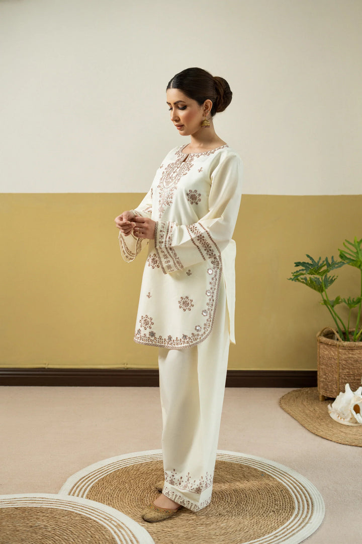URGE- Unstitched 2 Piece Embroidered Dhanak Suit