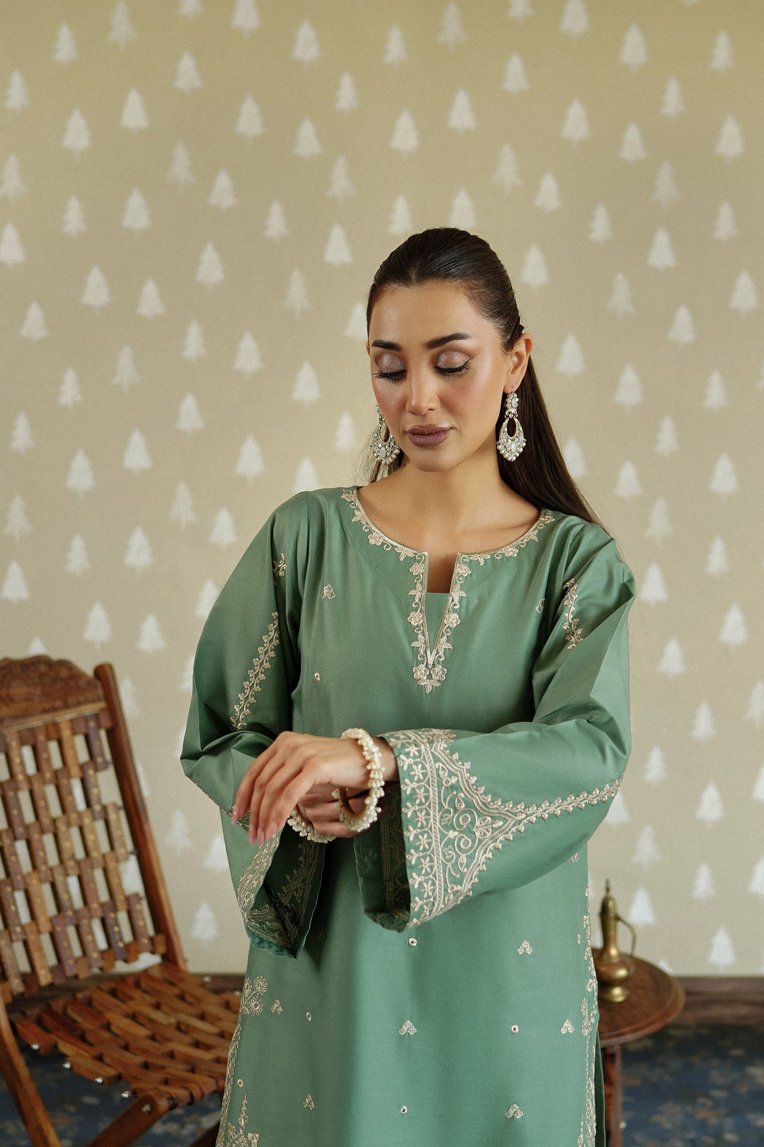 LAAM 2 Piece - Unstitched Dhanak Embroidered Suit