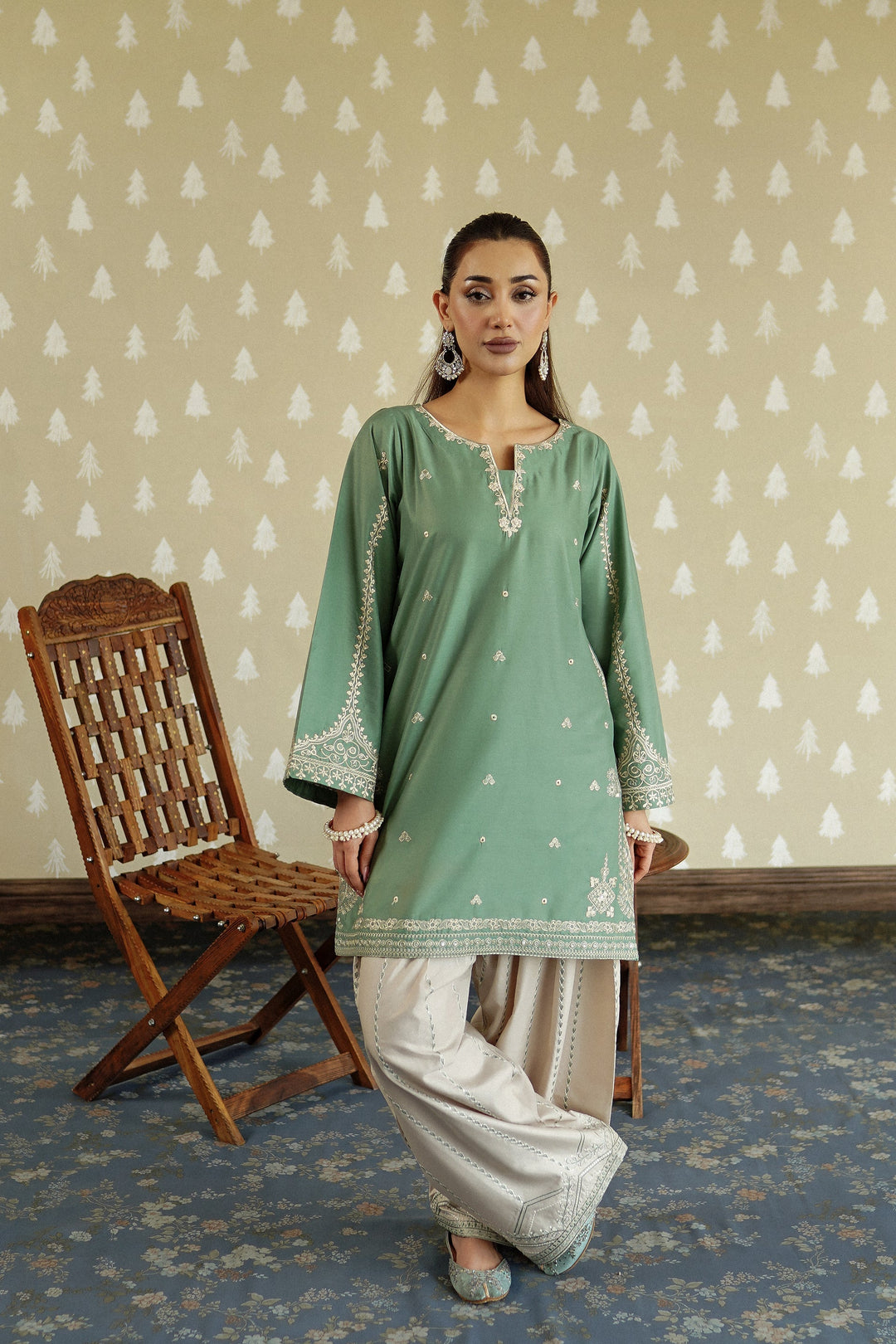 LAAM 2 Piece - Unstitched Dhanak Embroidered Suit