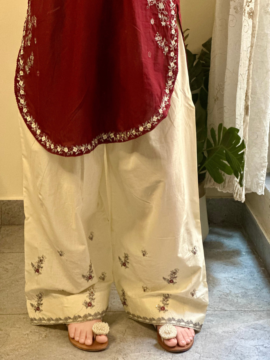 Anmol - 2PC Unstitched Dhanak Embroidered Suit