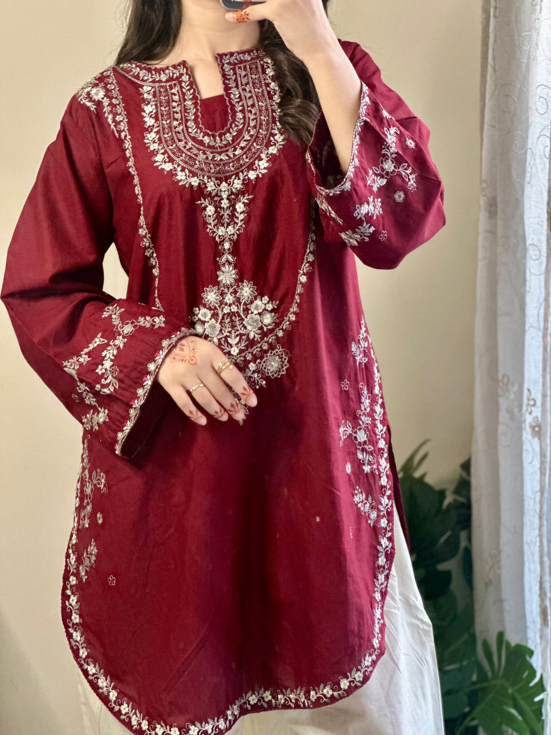Anmol - 2PC Unstitched Dhanak Embroidered Suit
