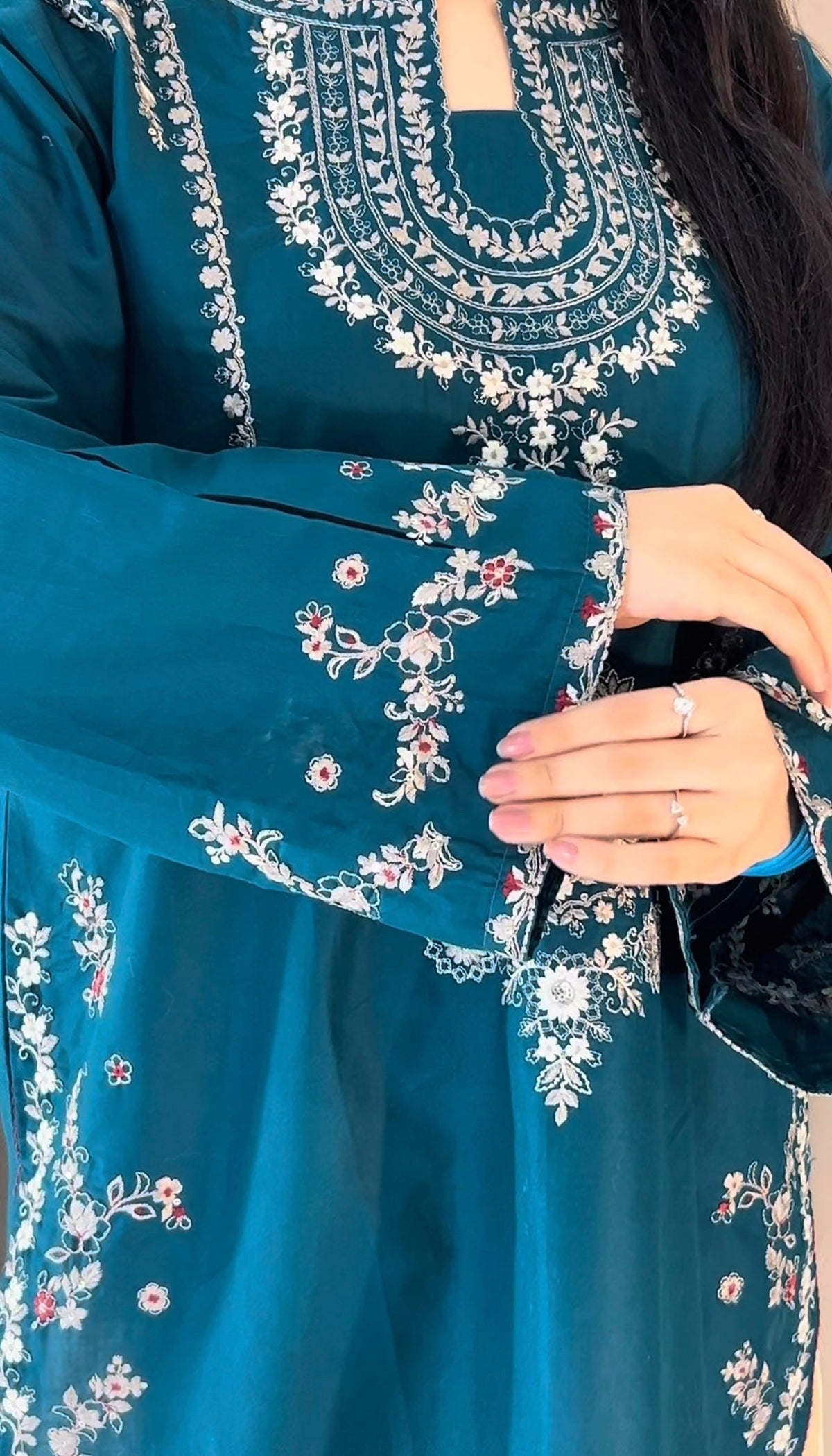 Anmol - 2PC Unstitched Dhanak Embroidered Suit