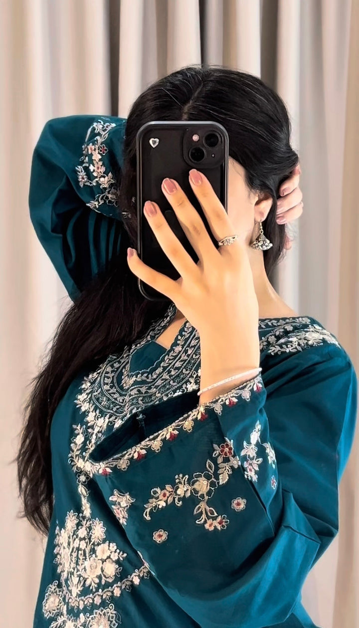 Anmol - 2PC Unstitched Dhanak Embroidered Suit