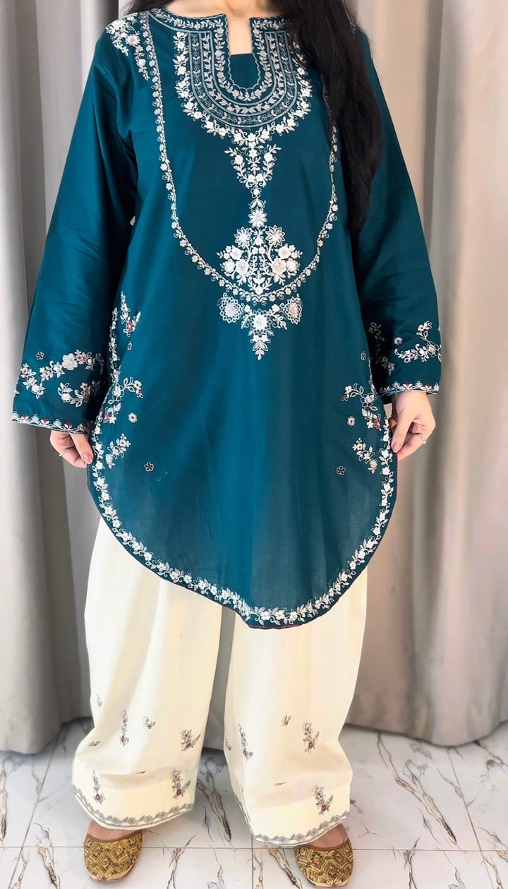 Anmol - 2PC Unstitched Dhanak Embroidered Suit