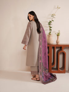 Summer Unstitched 3PCs Embroidered Lawn Dress With Printed Monar Dupatta SR-240