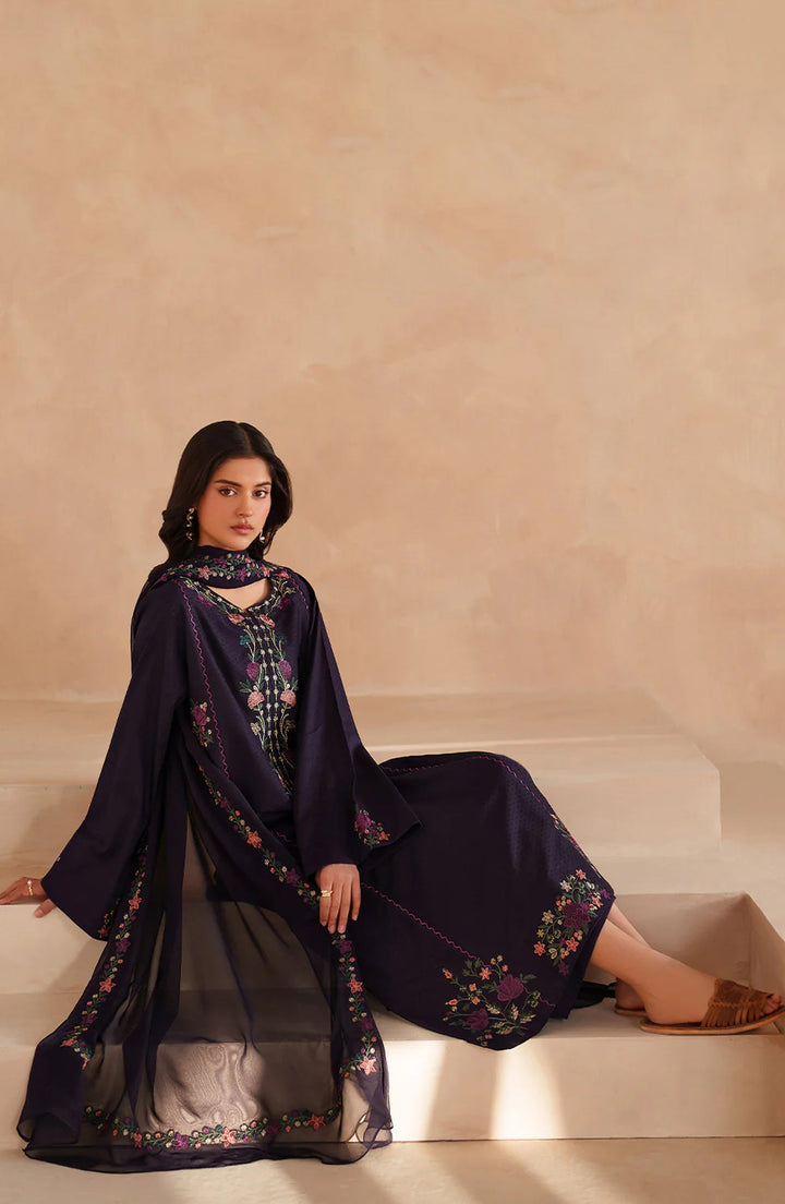 Iznik Exclusive Embroidered Lawn Unstitched 3 Piece Suit - UE-599 - IZN26RM - Purple - Ramadan Collection