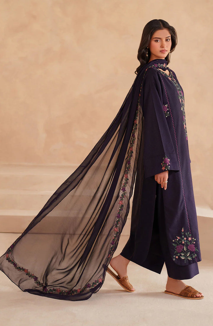 Iznik Exclusive Embroidered Lawn Unstitched 3 Piece Suit - UE-599 - IZN26RM - Purple - Ramadan Collection