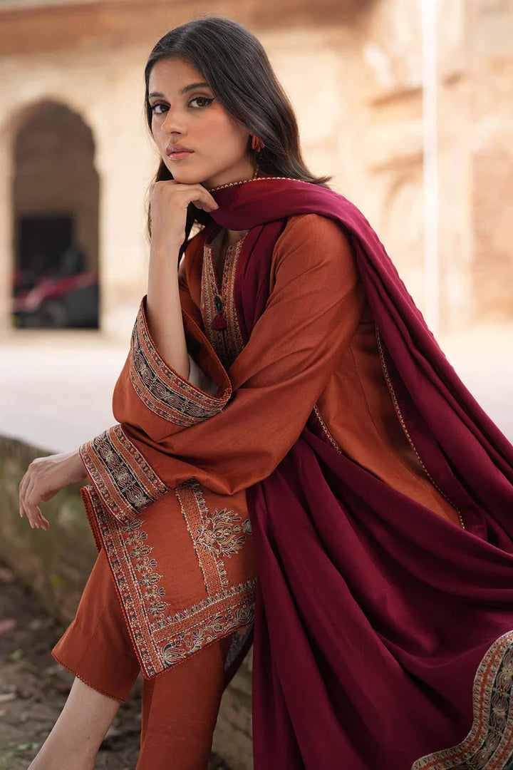 Jazmin - 3PC Unstitched Embroidered Lawn Suit - Heavy Front & Diamond Dupatta