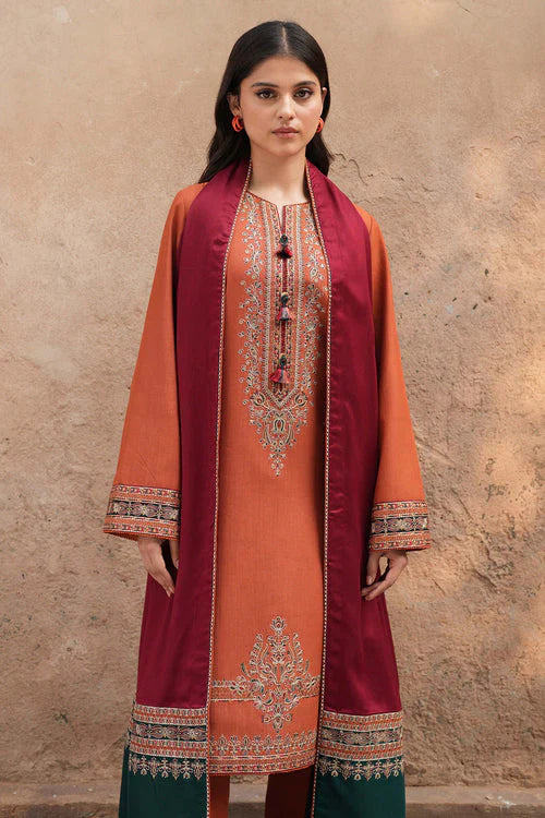 Jazmin - 3PC Unstitched Embroidered Lawn Suit - Heavy Front & Diamond Dupatta