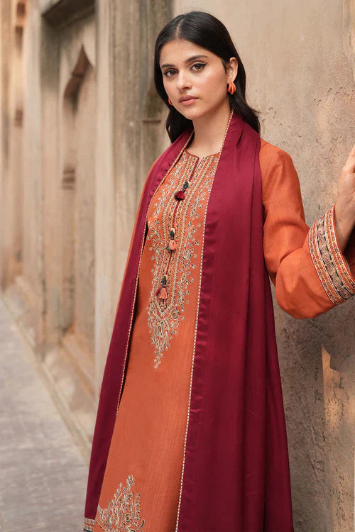 Jazmin - 3PC Unstitched Embroidered Lawn Suit - Heavy Front & Diamond Dupatta