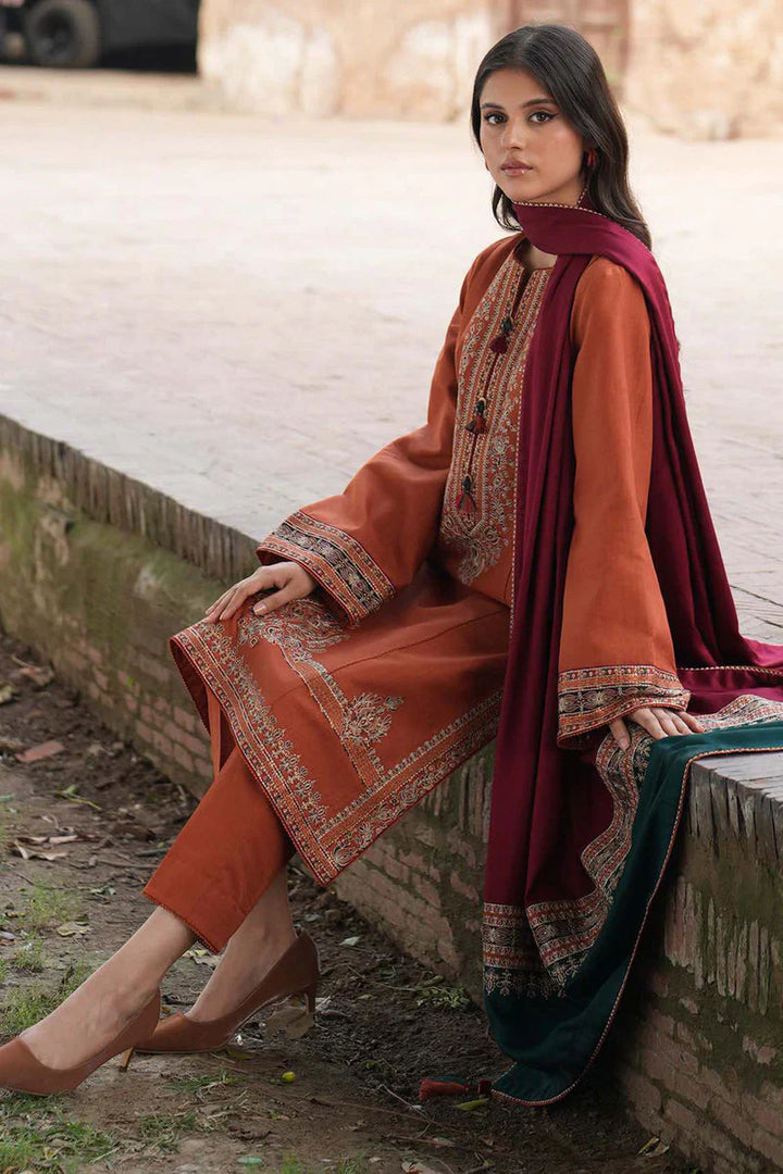 Jazmin - 3PC Unstitched Embroidered Lawn Suit - Heavy Front & Diamond Dupatta