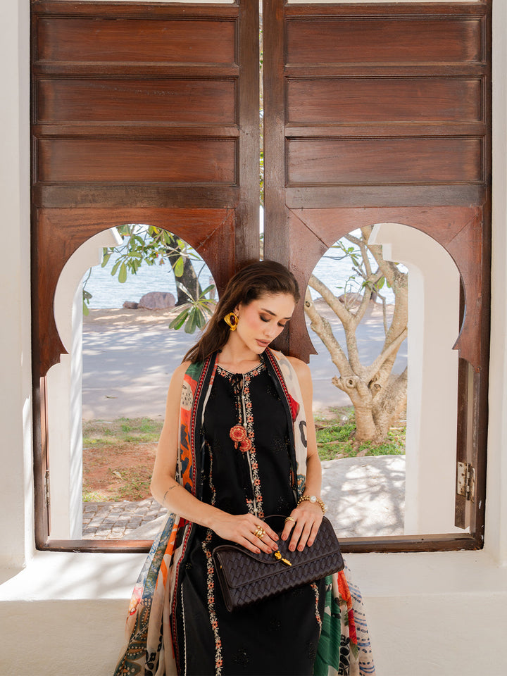 Dareen by IZEL - Dhanak 3-Piece Unstitched Embroidered Suit