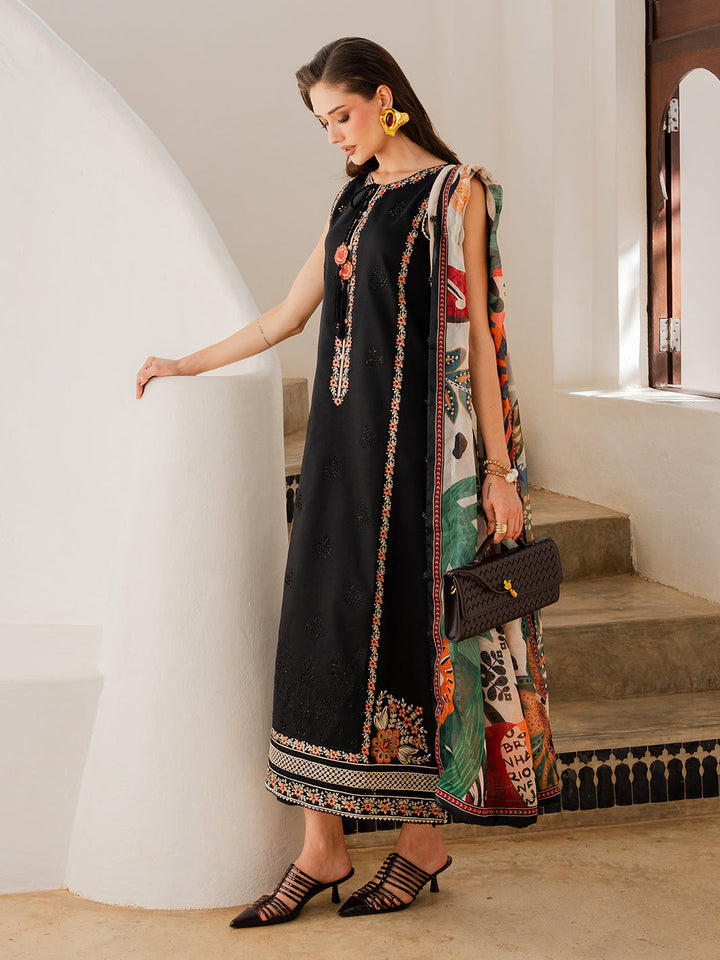 Dareen by IZEL - Dhanak 3-Piece Unstitched Embroidered Suit