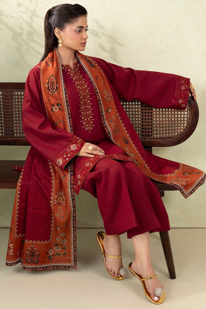 Motifz Premium Lawn – Embroidered Unstitched 3-Piece Suite with Printed Dupatta