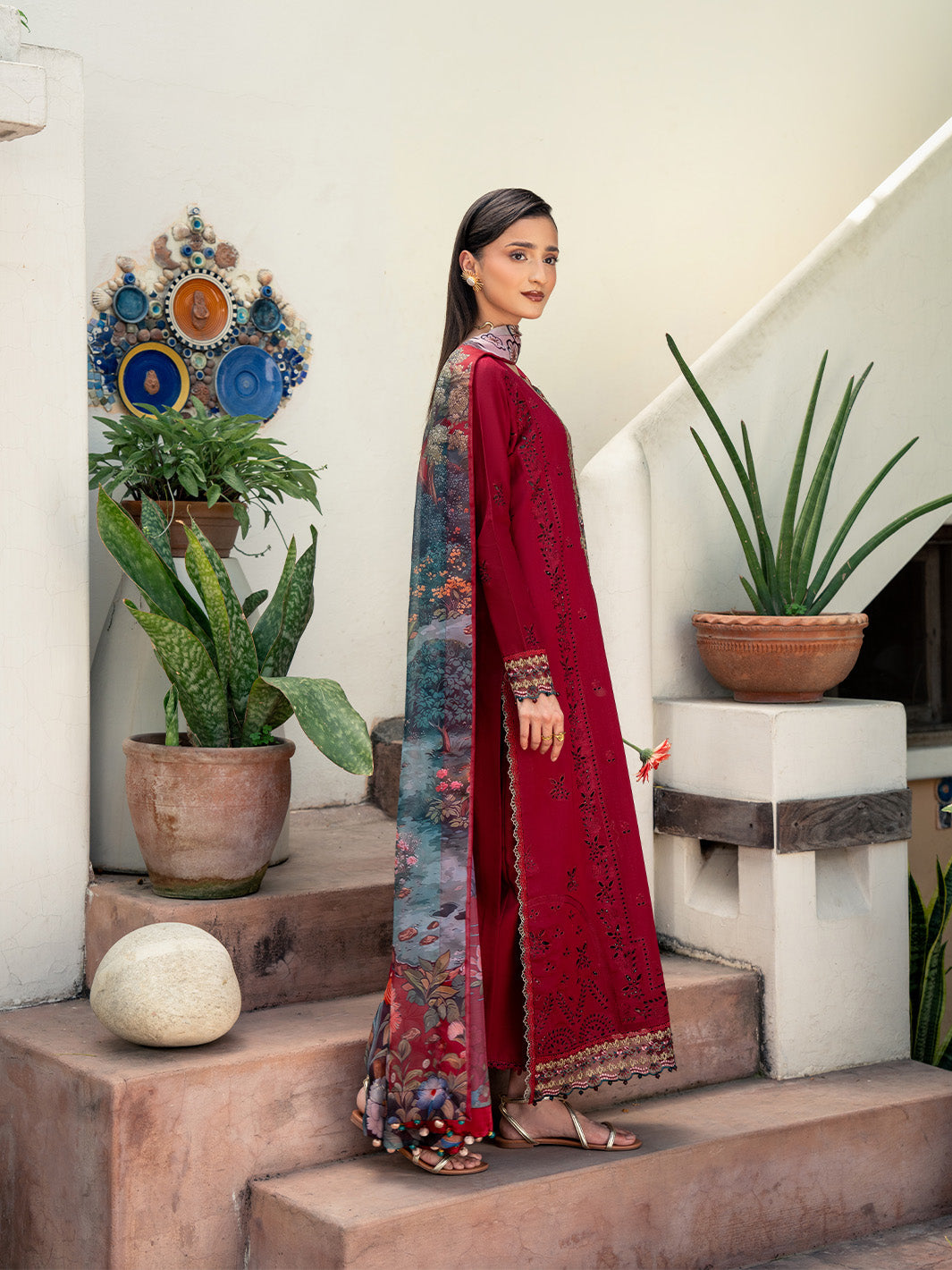 Mahrosh - Dhanak 3-Piece Unstitched Embroidered Suit