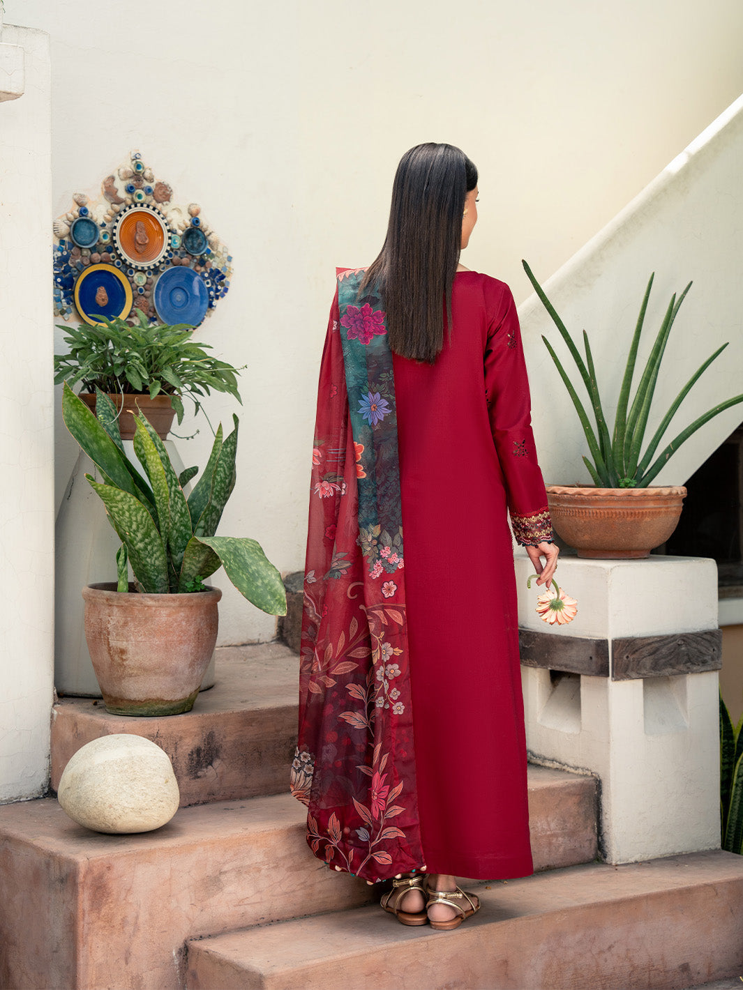 Mahrosh - Dhanak 3-Piece Unstitched Embroidered Suit
