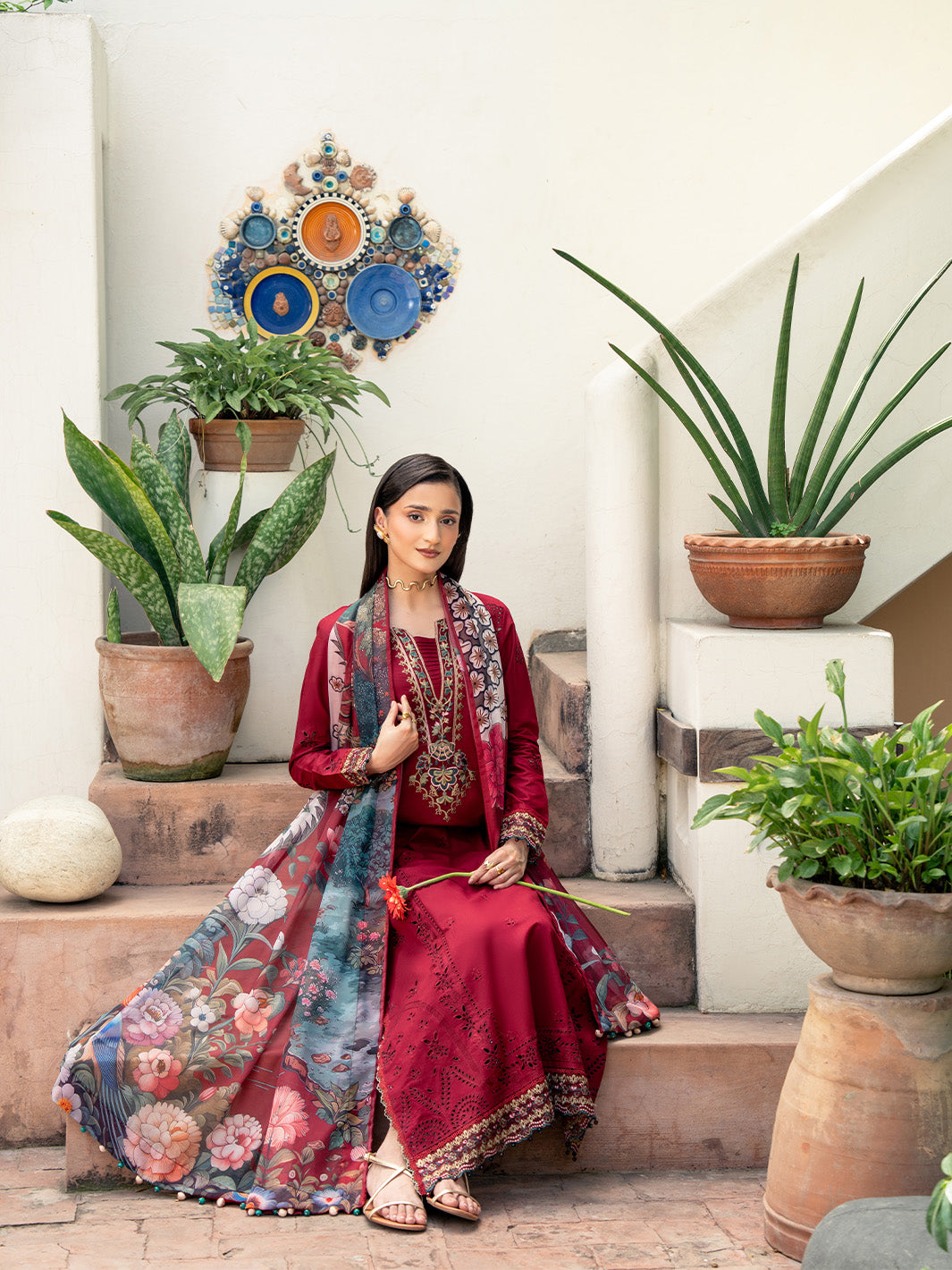 Mahrosh - Dhanak 3-Piece Unstitched Embroidered Suit