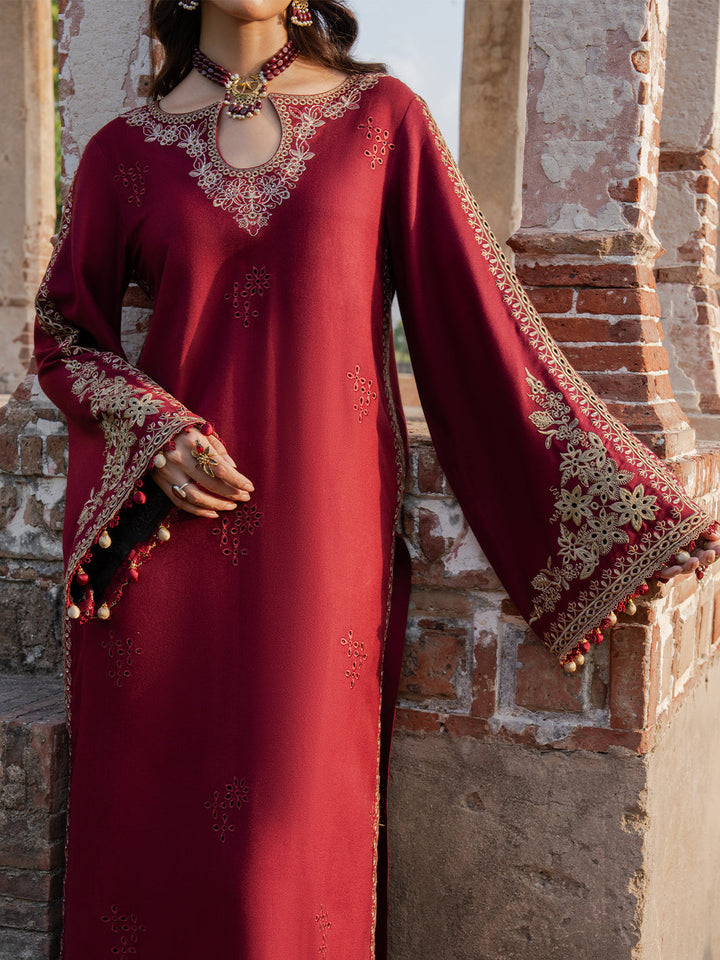 Izel - Dhanak 3-Piece Unstitched Embroidered Suit