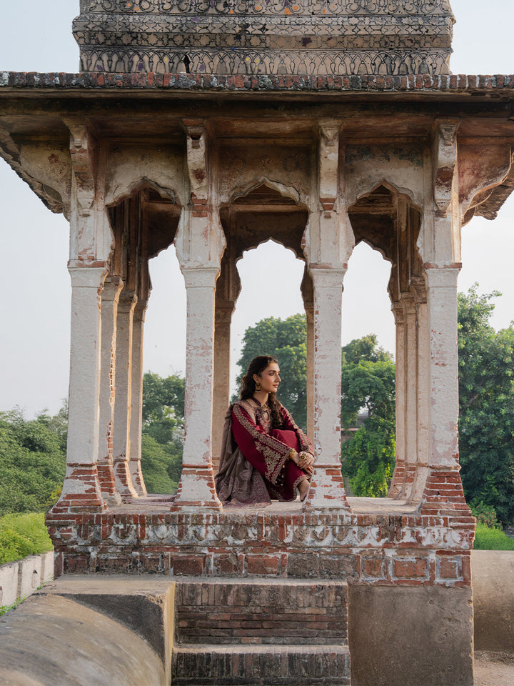 Izel - Dhanak 3-Piece Unstitched Embroidered Suit