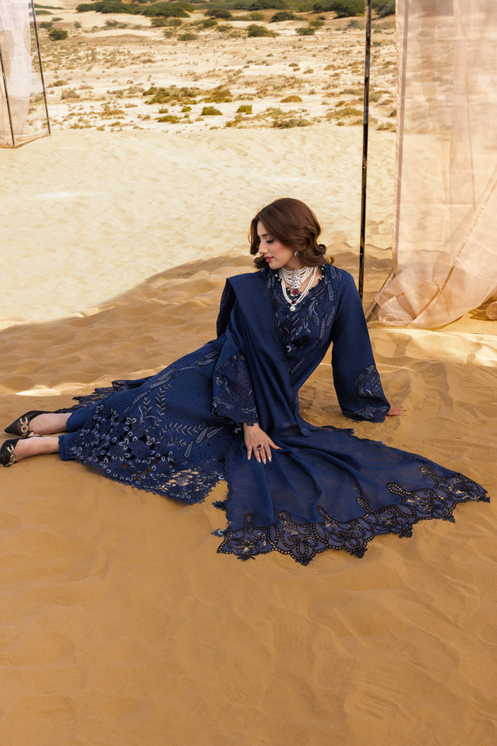Natalia - Dhanak 3-Piece Unstitched Embroidered Suit