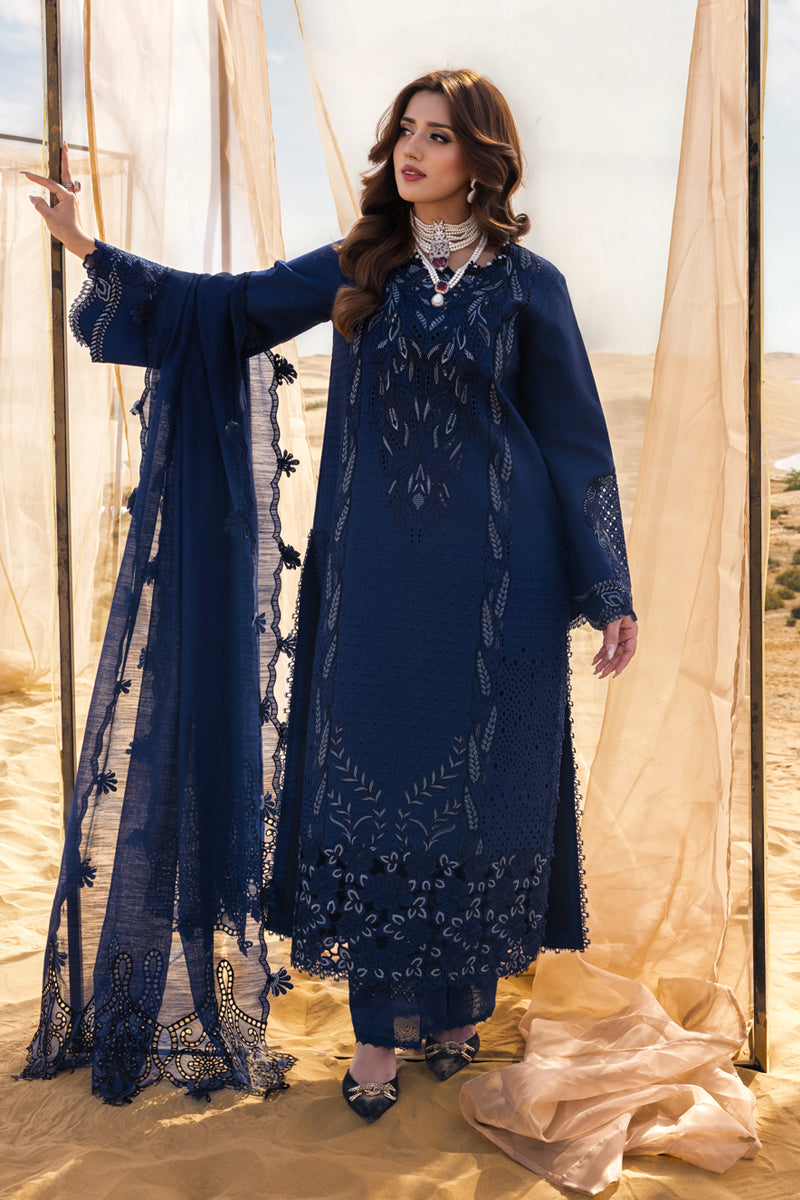 Natalia - Dhanak 3-Piece Unstitched Embroidered Suit