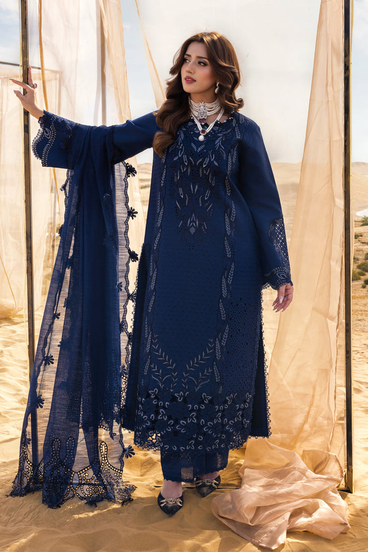 Natalia - Dhanak 3-Piece Unstitched Embroidered Suit