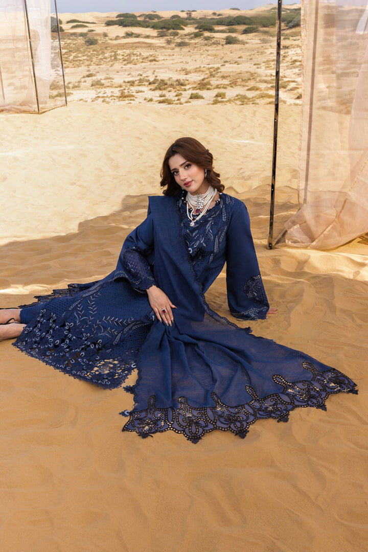 Natalia - Dhanak 3-Piece Unstitched Embroidered Suit