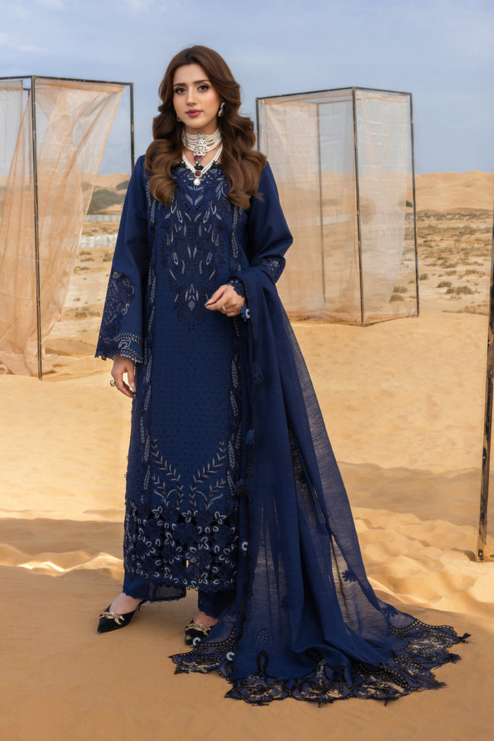 Natalia - Dhanak 3-Piece Unstitched Embroidered Suit
