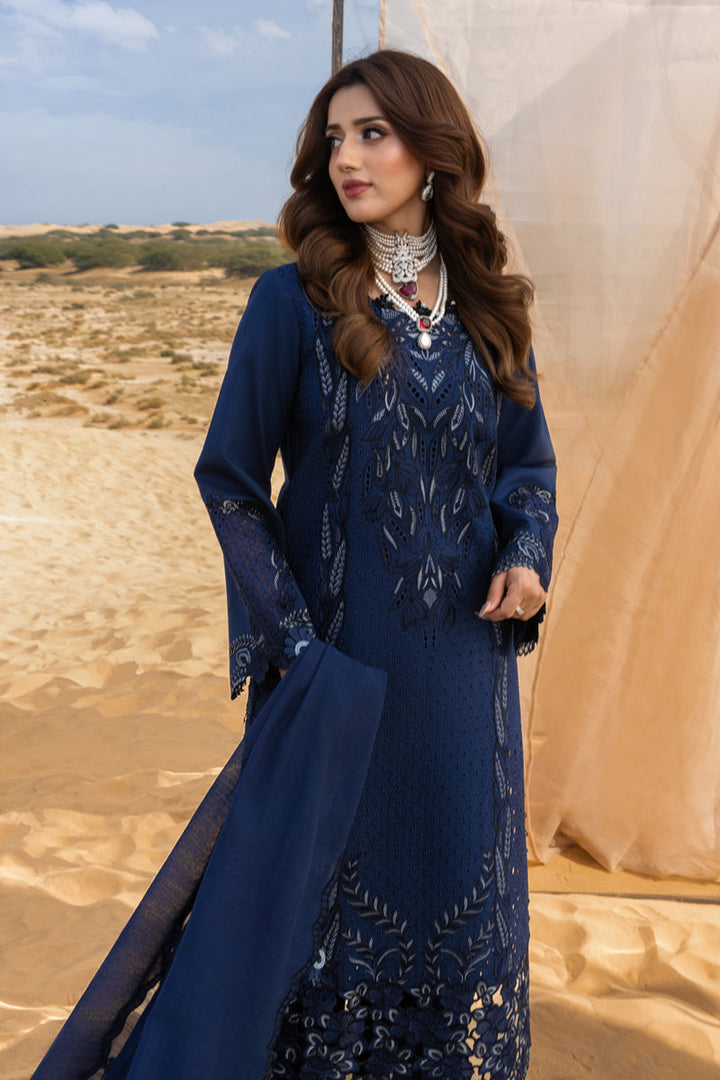 Natalia - Dhanak 3-Piece Unstitched Embroidered Suit