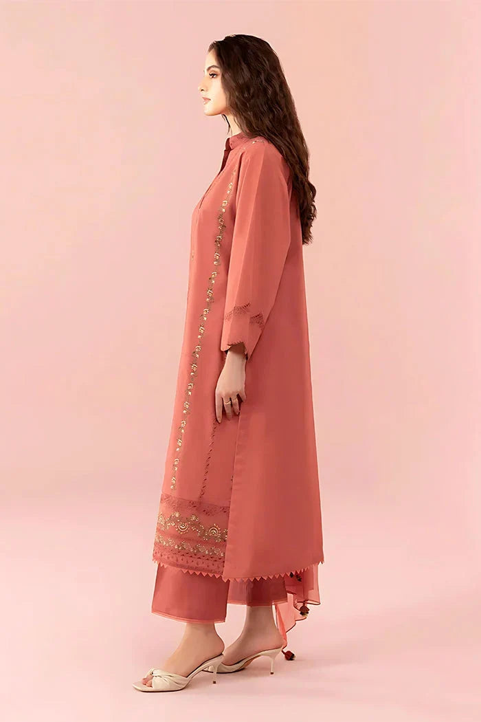 SAPPHIRE - 3PC DHANAK EMBROIDERED SHIRT WITH CHIFFON EMBROIDERED DUPATTA AND TROUSER - RB11251