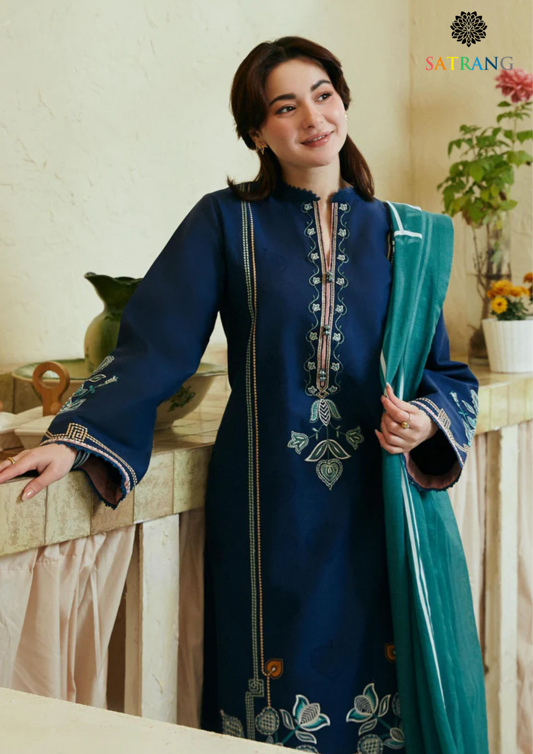 Summer Unstitched 3PCs Embroidered Lawn Dress With Printed Chiffon Dupatta SR-204