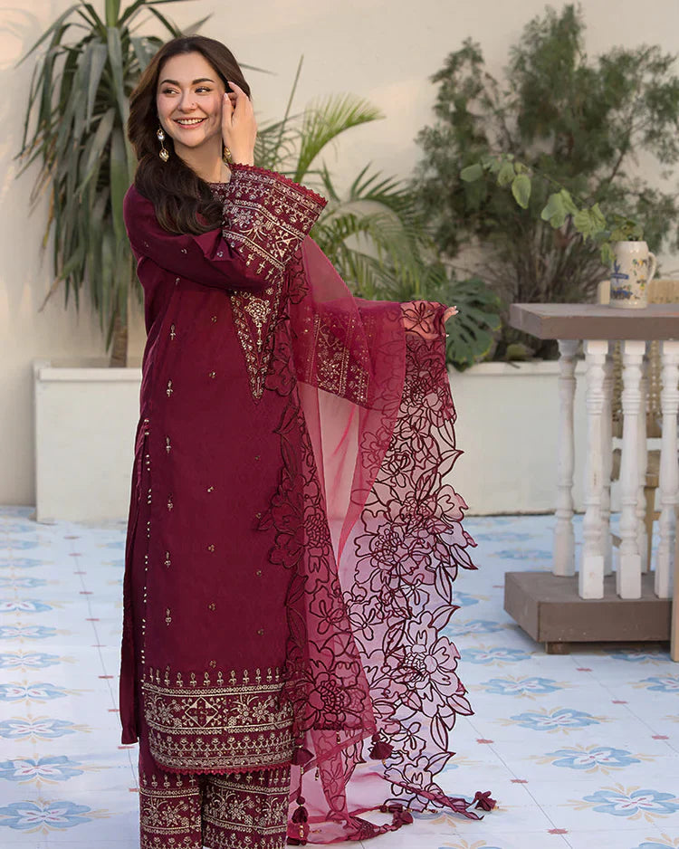 Allys Premium Luxury Lawn Unstitched 3-Piece Heavy Embroidered Suit