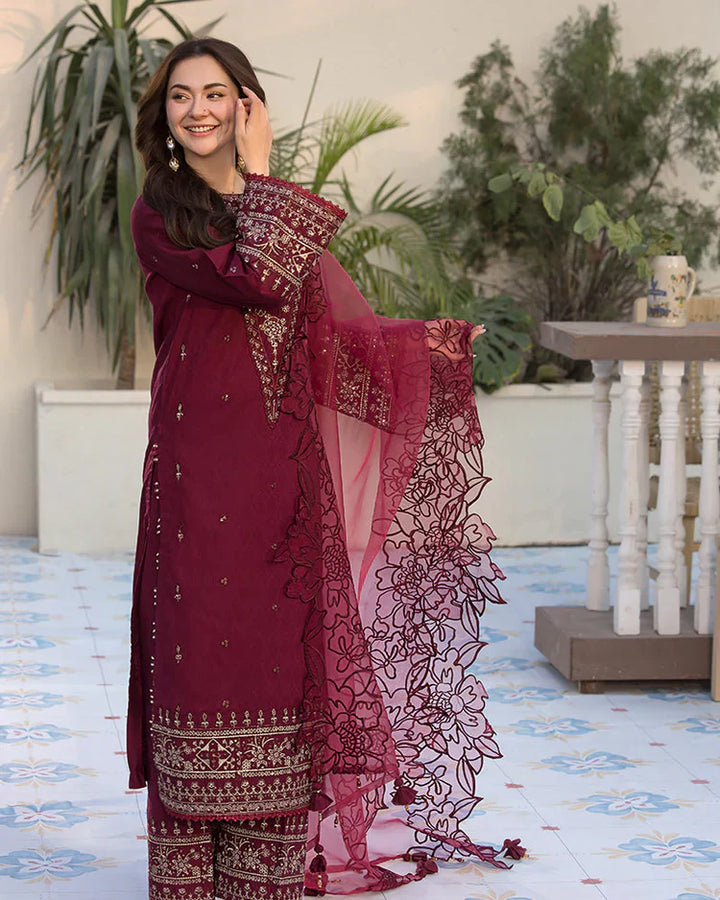Allys Premium Luxury Lawn Unstitched 3-Piece Heavy Embroidered Suit