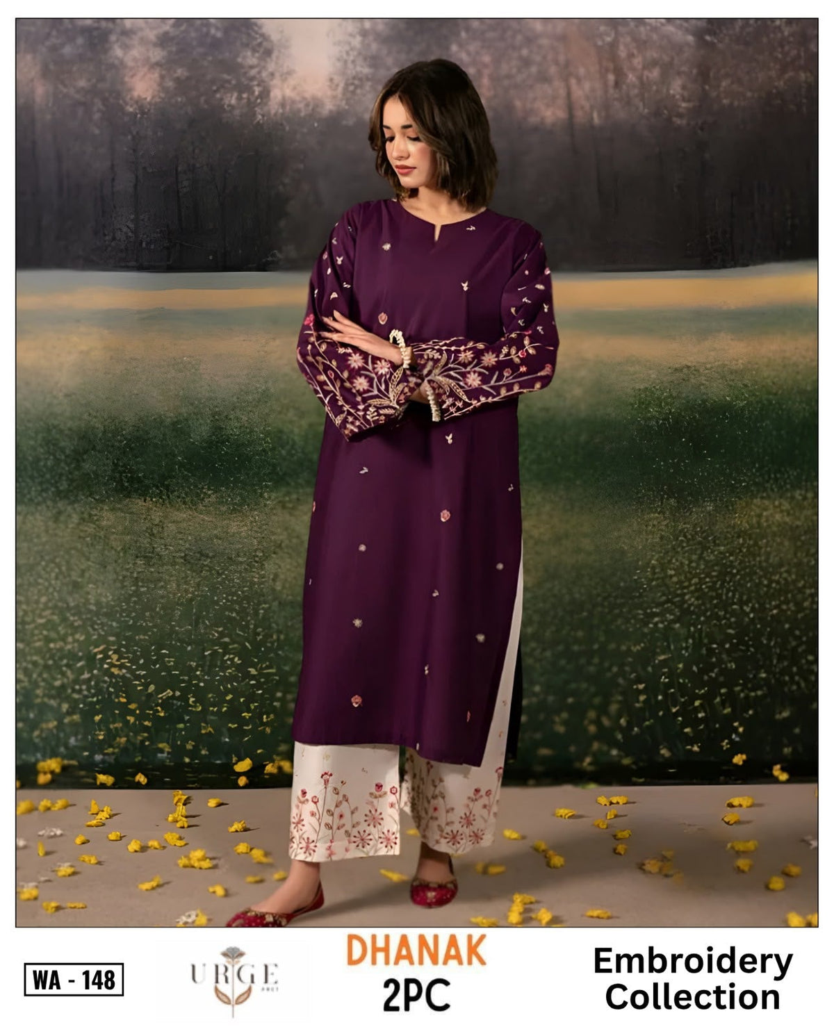 2-Piece | Premium Embroidered Winter Suit – DE-148