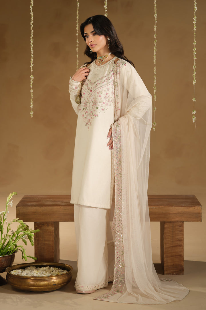 Naqshi - Dhanak 3-Piece Unstitched Embroidered Suit