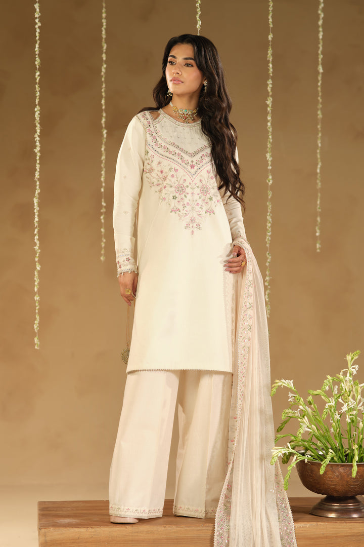 Naqshi - Dhanak 3-Piece Unstitched Embroidered Suit