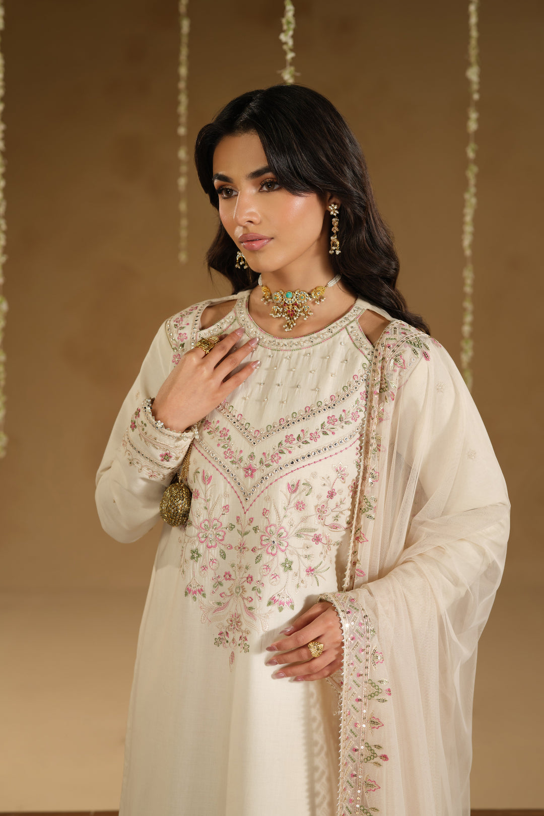 Naqshi - Dhanak 3-Piece Unstitched Embroidered Suit