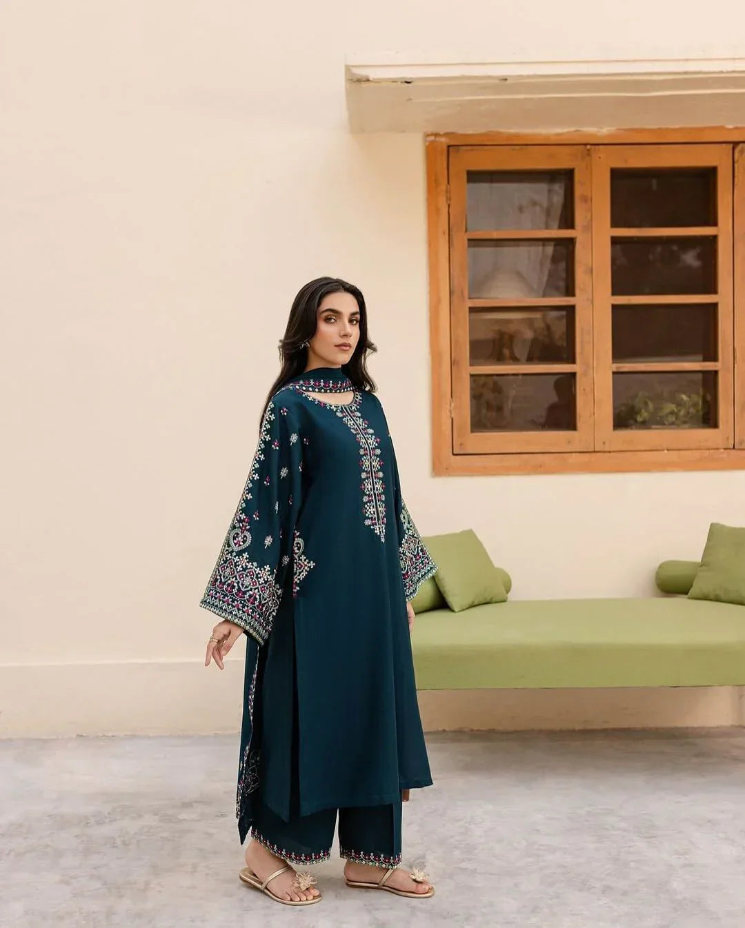 BATIK - 3PC LAWN EMBROIDERED SHIRT WITH CHIFFON EMBROIDERED DUPATTA AND TROUSER - HZG2779