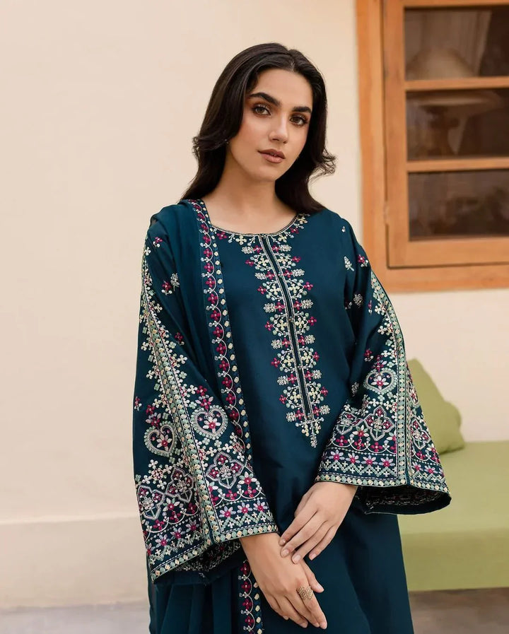 Batik Premium Luxury Lawn Unstitched 3-Piece Heavy Embroidered Suit