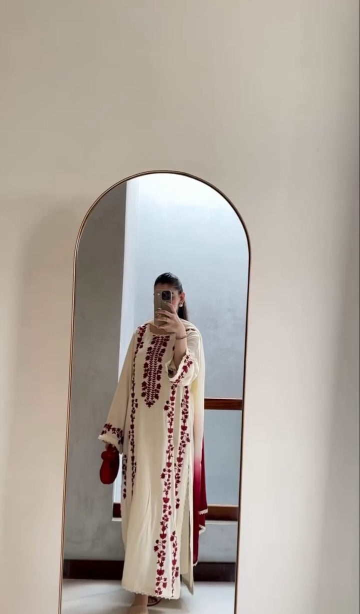 Zarif - Dhanak 3-Piece Unstitched Embroidered Suit