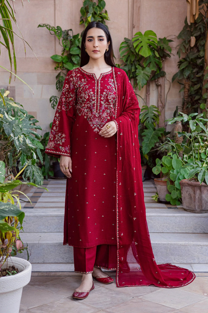 Batik - 3PC Unstitched Dhanak Embroidered Suit