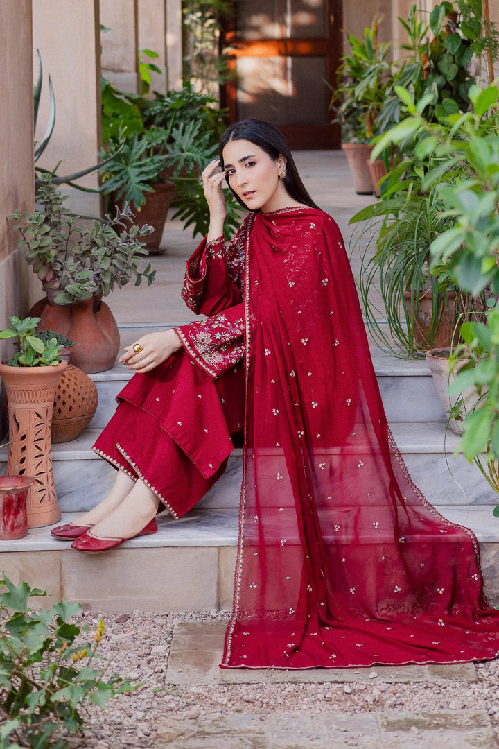 Batik - 3PC Unstitched Dhanak Embroidered Suit