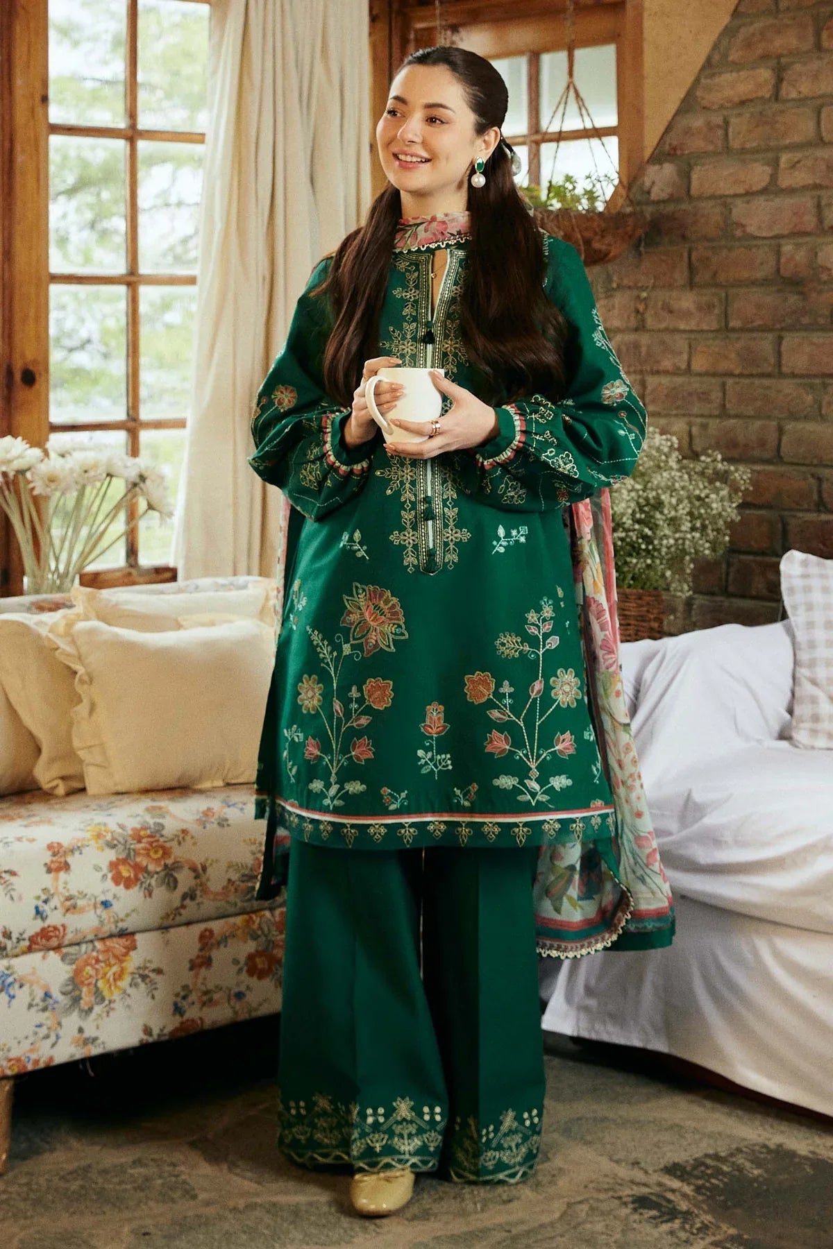 Zara Shah Jahan - Dhanak 3-Piece Unstitched Embroidered Suit