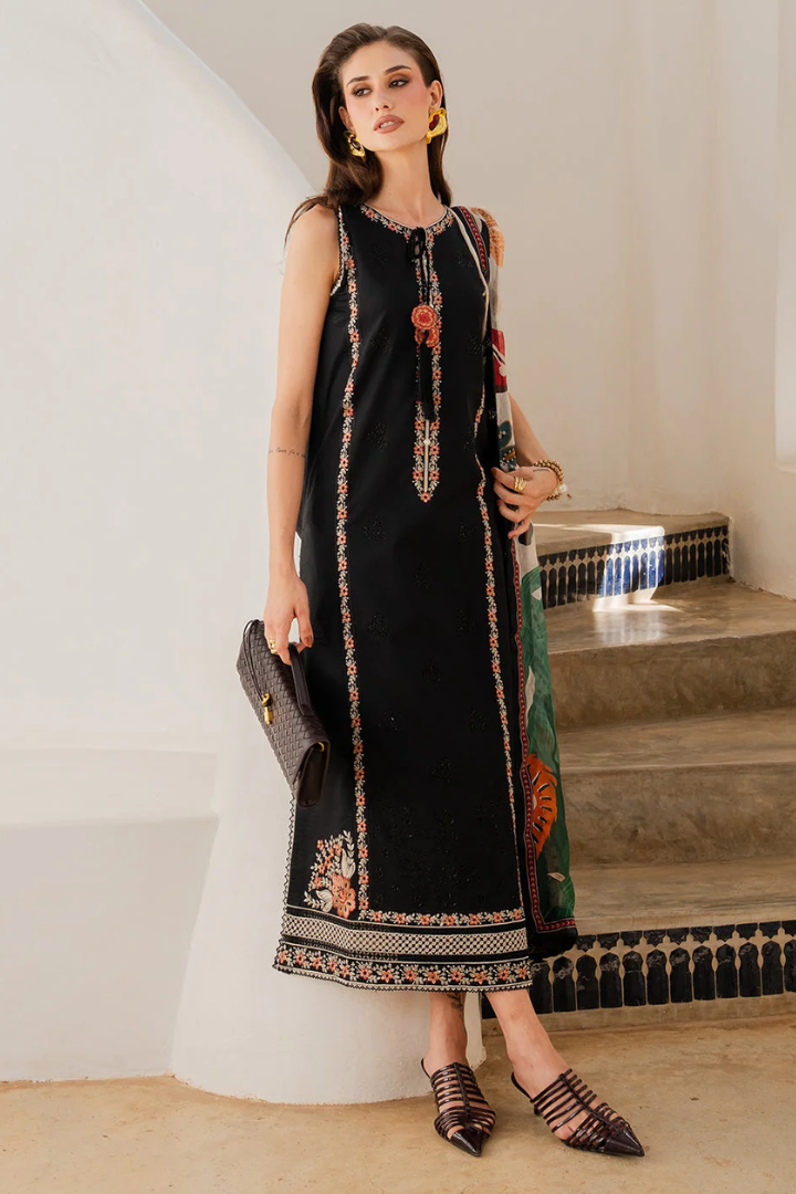 Dareen by IZEL - Dhanak 3-Piece Unstitched Embroidered Suit