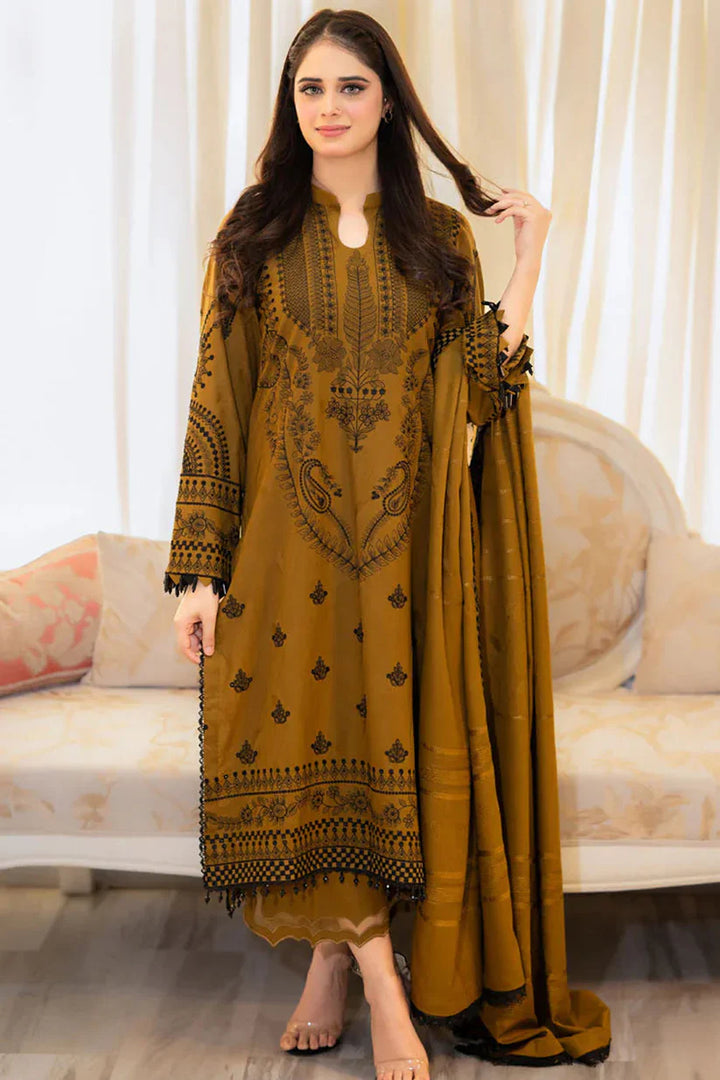Libaas Premium Luxury Lawn Unstitched 3-Piece Heavy Embroidered Suit