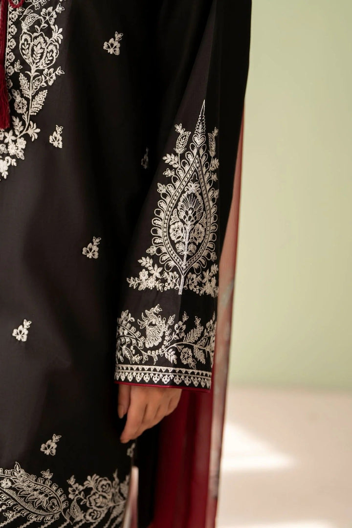 Marwa - Dhanak 3-Piece Unstitched Embroidered Suit