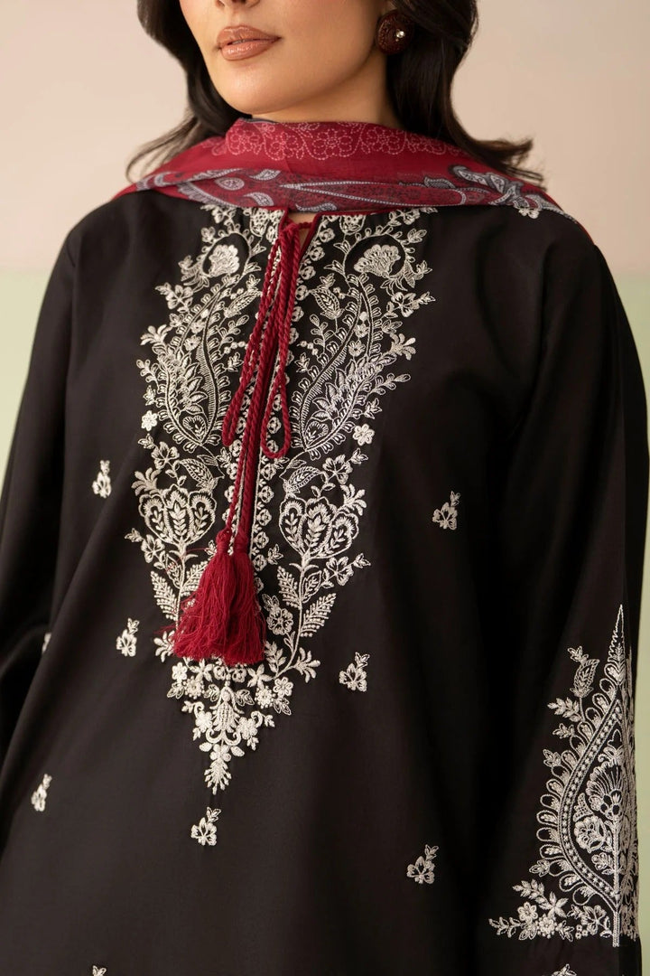 Marwa - Dhanak 3-Piece Unstitched Embroidered Suit