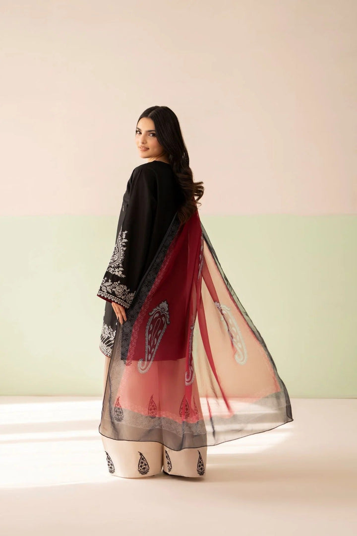 Marwa - Dhanak 3-Piece Unstitched Embroidered Suit