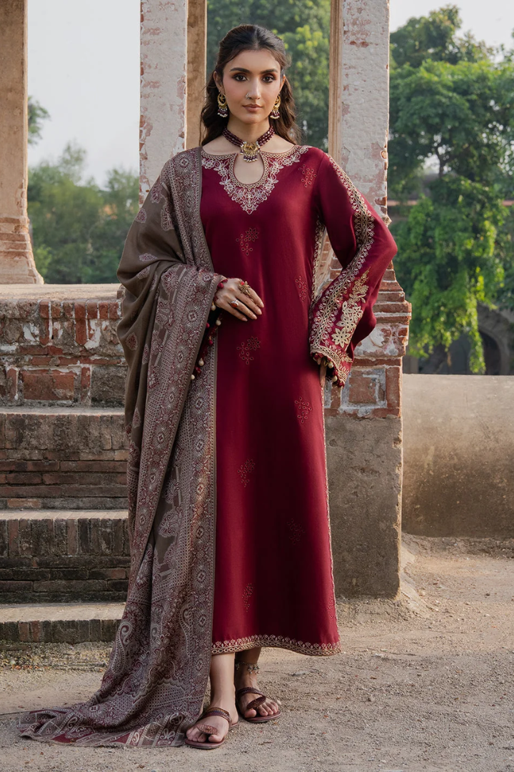 Izel - Dhanak 3-Piece Unstitched Embroidered Suit